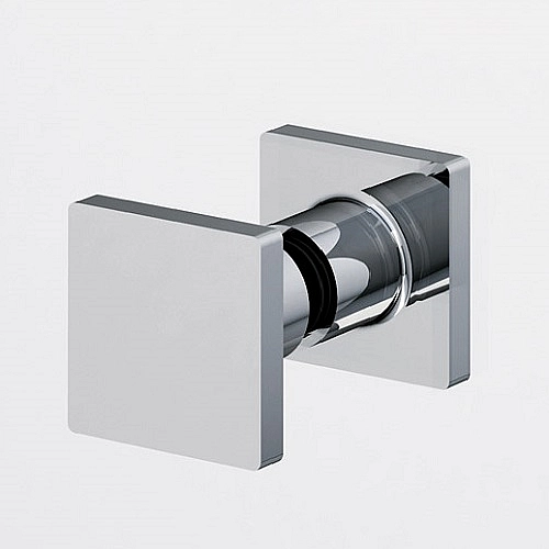 AN13WD12005007 Annea Одностворчаті двері з фіксованою стінкою в одній лінії і L-кріпленням, петлі справа, 1200*200мм, алюміно-хром, прозоре скло (1 сорт) - Фото - 2