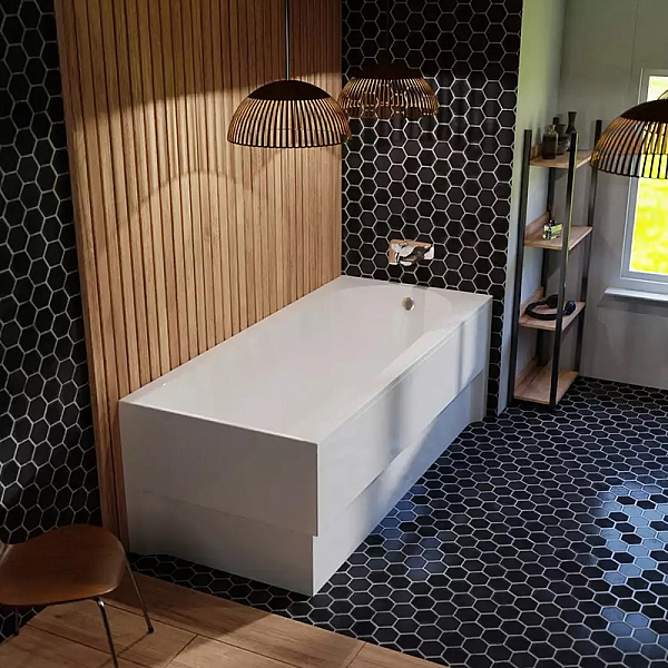 Ванна Boomerang  1800x800 посилений борт, з ніжками, злив по центру (1 сорт) - Фото - 4