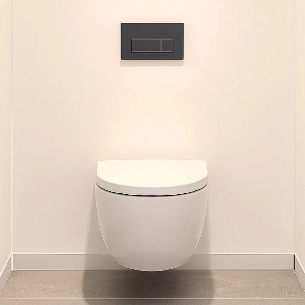 115.119.14.1 Delta50 Клавіша змиву з подвійним змивом: Чорний мат (1 сорт) - Фото - 6