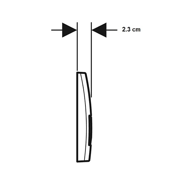 115.119.14.1 Delta50 Клавіша змиву з подвійним змивом: Чорний мат (1 сорт) - Фото - 3