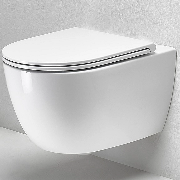 TR18/F85 /TR004  Trevi, Унітаз підвісний + набір кріп.F85 +кришка(TR004), білий (1 сорт) - Фото - 2