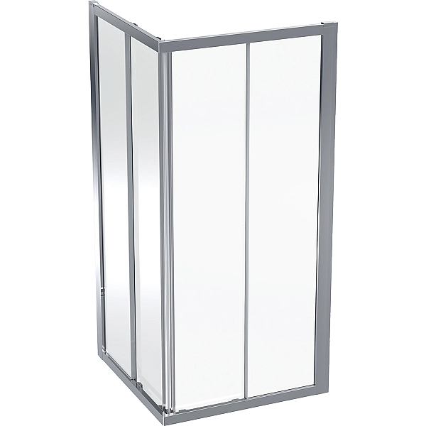 560.122.00.2 GEO Душова кабіна, квадратна, 90*90см, h=190см, cкло прозоре, проф. сріблястий (1 сорт) - Фото - 4