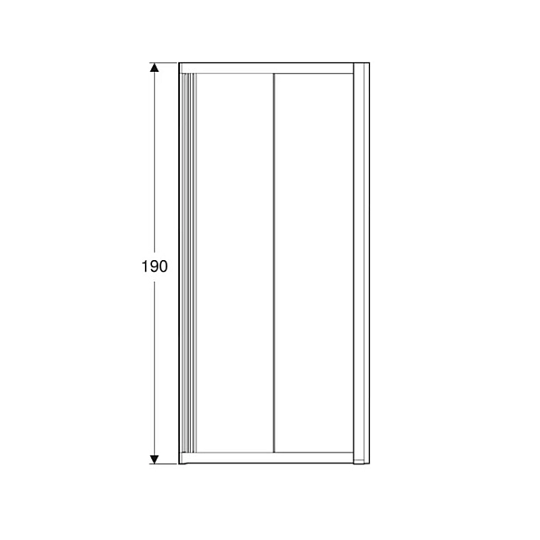 560.122.00.2 GEO Душова кабіна, квадратна, 90*90см, h=190см, cкло прозоре, проф. сріблястий (1 сорт) - Фото - 2