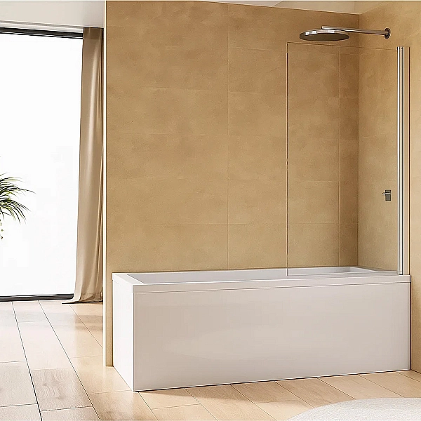 560.118.00.2 GEO Шторка для ванни 80*150 см, проф.алюм., скло прозоре (1 сорт) - Фото - 2