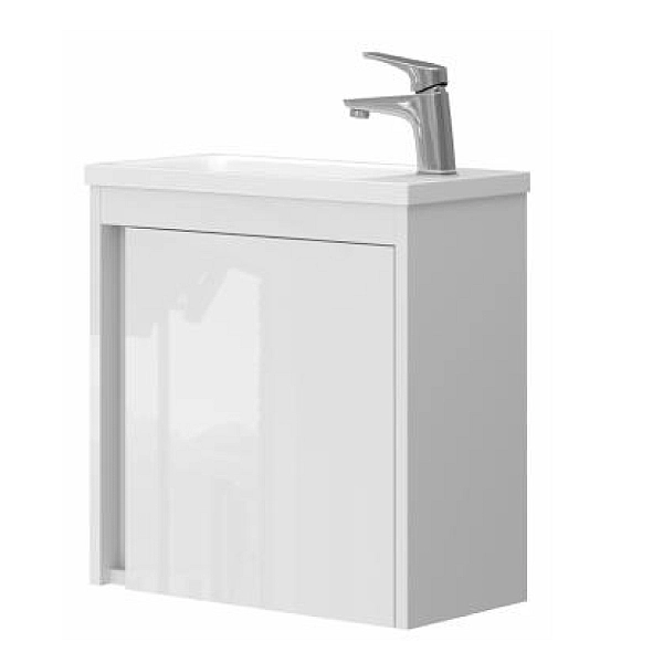063050W SMALL Тумба 50 з умивальником, білий глянець (1 сорт)