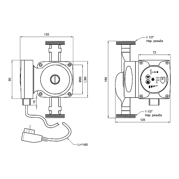 Насос циркуляционный Thermo Alliance LPSA 25/40/180 - Фото - 2