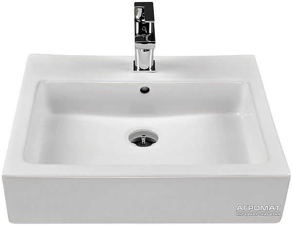 L51160000 TWINS Умивальник прямокутний 60см, з отв., 60 x 46см (1 сорт) - Фото - 2
