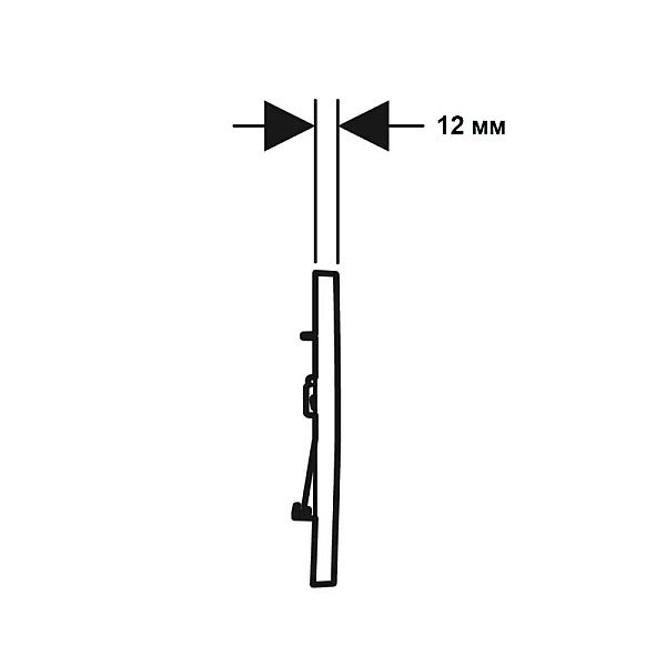 115.883.KH.1 Sigma20 square клавіша змиву, декор. смужки хром мат, панель та клавіши хром глянець (1 сорт) - Фото - 4