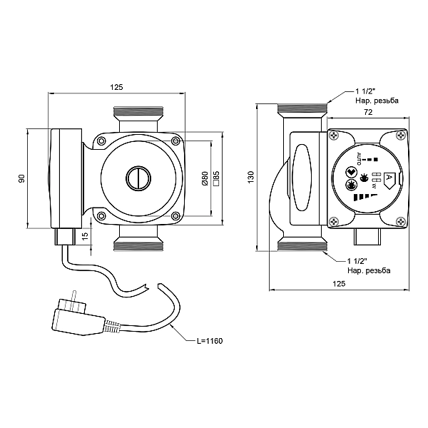 Насос циркуляционный Thermo Alliance LPSA 25/40/130 - Фото - 2