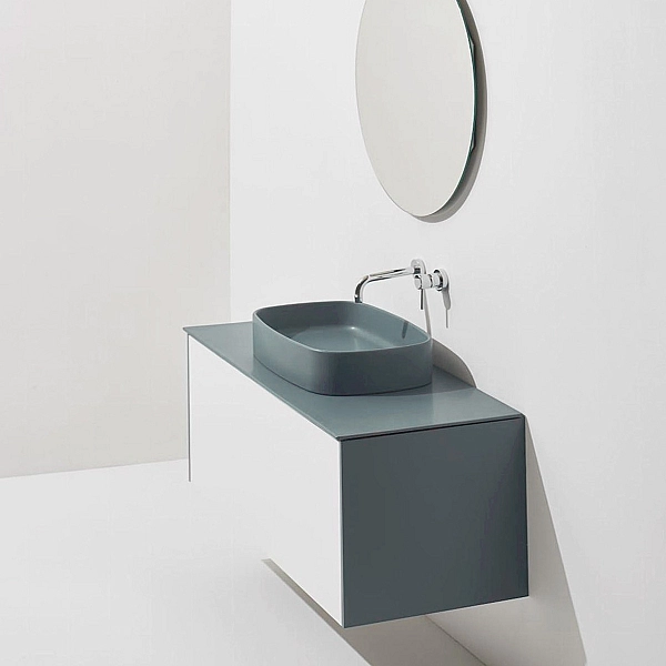 FO04 Folio Раковина прямокутна накладна, cemento (1 сорт)