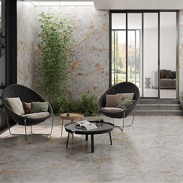 STONE GALAXY LIGHT GREY MATT RECT (1 сорт) - Фото - 2