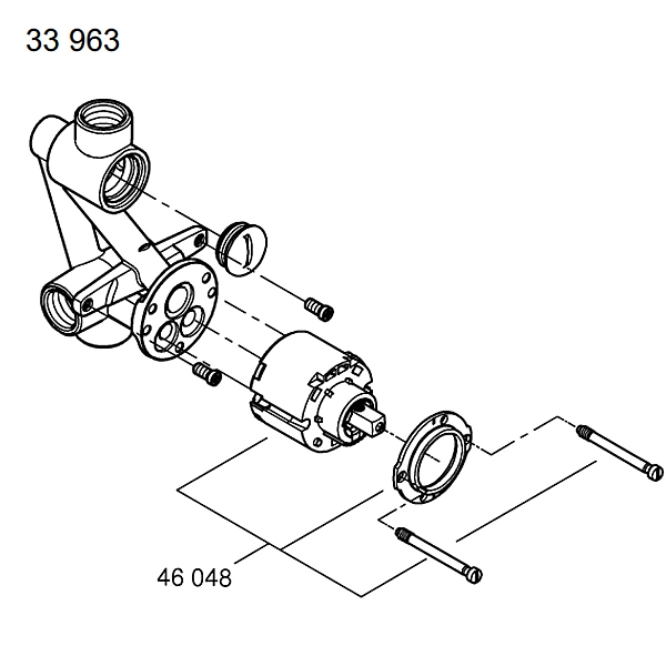 33963000 Внутрішня частина змішувача для ванни і душу для 194502433 (1 сорт) - Фото - 5