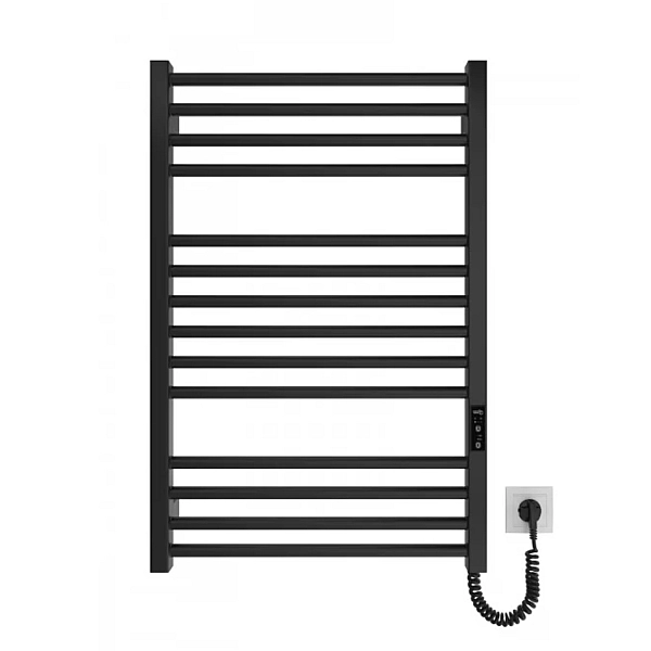 6.1.0402.06.BM Рушникосушка ел. HF Derby 770х530 чорний мат, в комплекті з прих.підкл (1 сорт) - Фото - 2