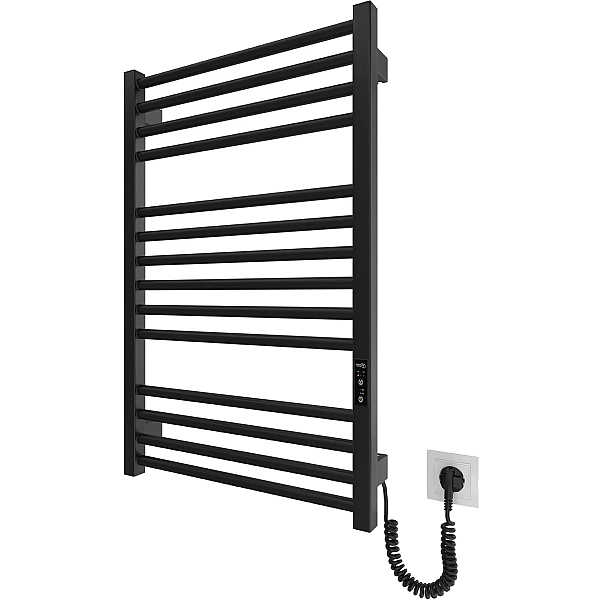 6.1.0402.06.BM Рушникосушка ел. HF Derby 770х530 чорний мат, в комплекті з прих.підкл (1 сорт) - Фото - 4