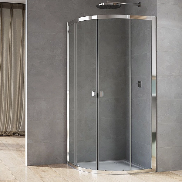 D20SR551004007 Arelia Душова кабіна 1/4 кола, 1000х1000мм, скло прозоре, проф.срібний полір. (1 сорт) - Фото - 3