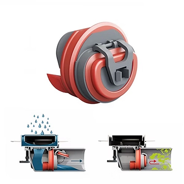 UN60220 Universal Душовий канал 60 з нержавіючої сталі та низьким сифоном і накладкою, з горизонтальним виводом, хром (1 сорт) - Фото - 12