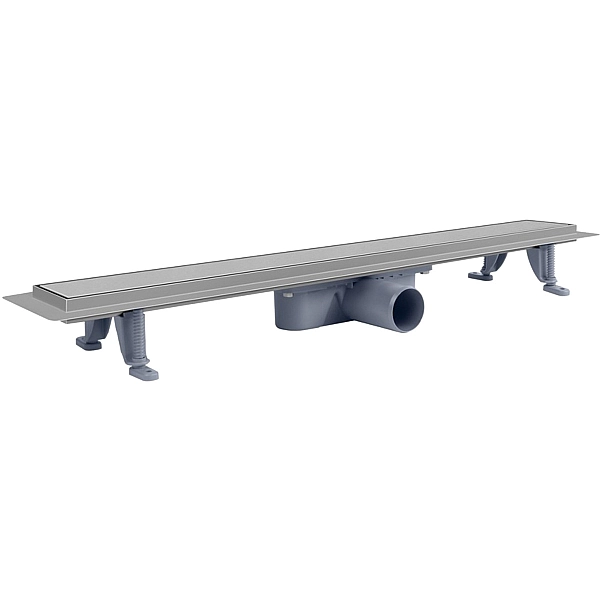 UN60220 Universal Душовий канал 60 з нержавіючої сталі та низьким сифоном і накладкою, з горизонтальним виводом, хром (1 сорт) - Фото - 3