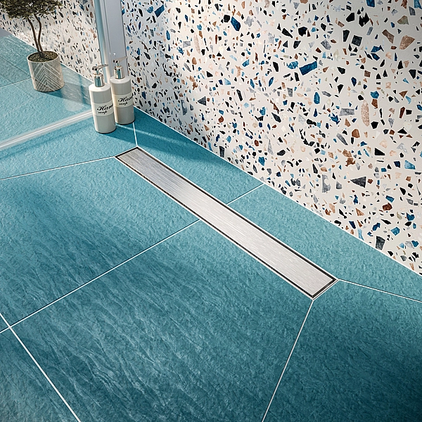 UN60220 Universal Душовий канал 60 з нержавіючої сталі та низьким сифоном і накладкою, з горизонтальним виводом, хром (1 сорт) - Фото - 9