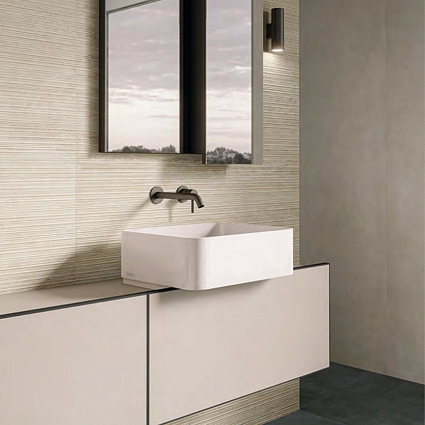 TR01BAR TRAV.BIANCO VEIN CUT RIBBED SQ. 120X60 (1 сорт)