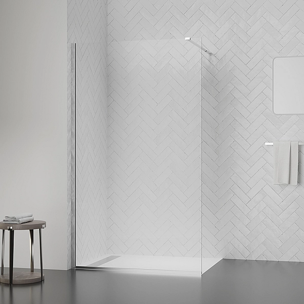 Душевая перегородка Qtap Walk-In Standard CRM2011.C8 110х200 см, стекло Clear 8 мм, покрытие CalcLess - Фото - 6