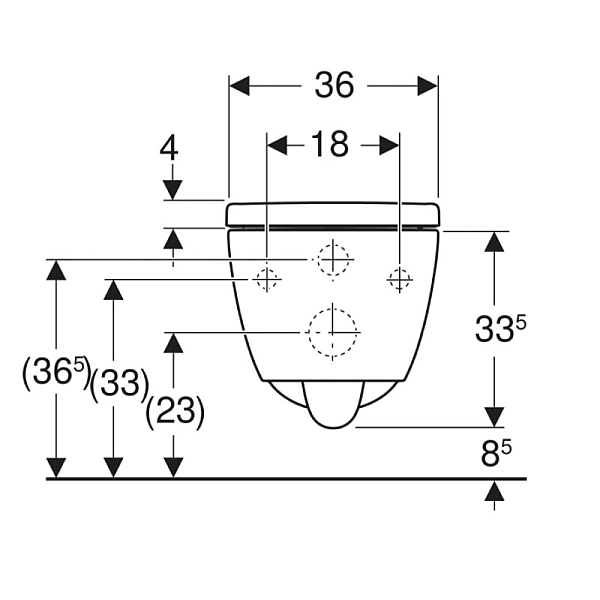 503.046.JT.1 iCon Комплект підвісного унітазу воронкоподібний, закрита форма, TurboFlush, з кришкою дюропласт, Softclose та Quckfix, колір білий мат (1 сорт) - Фото - 3