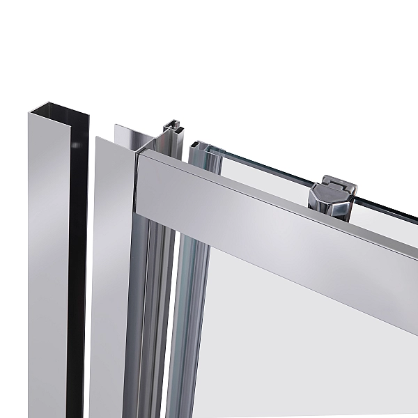 Душевая дверь в нишу Qtap Taurus CRM2011-12.C6 110-120x200 см, стекло Clear 6 мм, покрытие CalcLess - Фото - 3