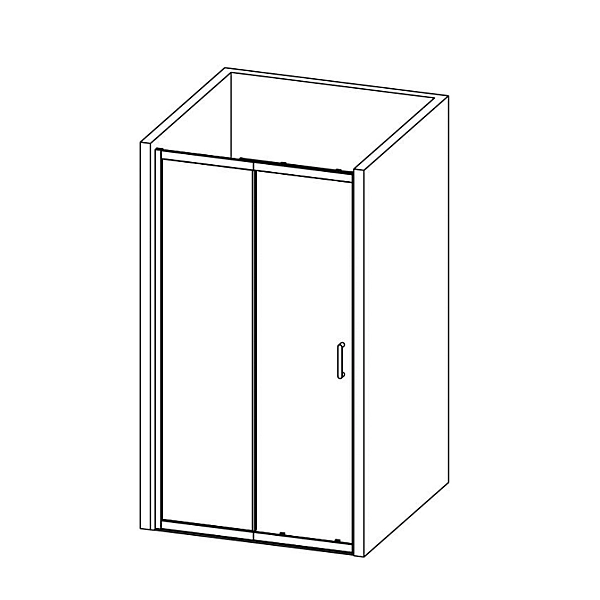 Душевая дверь в нишу Qtap Taurus CRM2013-14.C6 130-140x200 см, стекло Clear 6 мм, покрытие CalcLess - Фото - 3