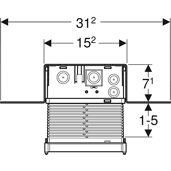 116.130.00.1 Монтажний комплект змішувача, що встановлюються на умивальник, для прихованого функціонального блока (1 сорт) - Фото - 4