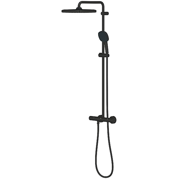 266892431 Tempesta System 250 Cube Душова система з термостатом, чорний матовий (1 сорт) - Фото - 3