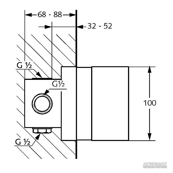 38826N Bozz Внутрішня частина змішувача д/душу (1 сорт) - Фото - 3