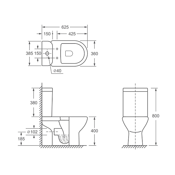 3020147 Basic Round Компакт безобідковий з кришкою soft-close, білий (1 сорт) - Фото - 4