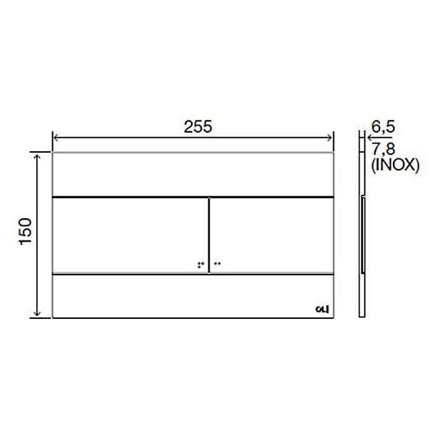 659055/659056  Slim клавіша змиву , чорна матова (1 сорт) - Фото - 2