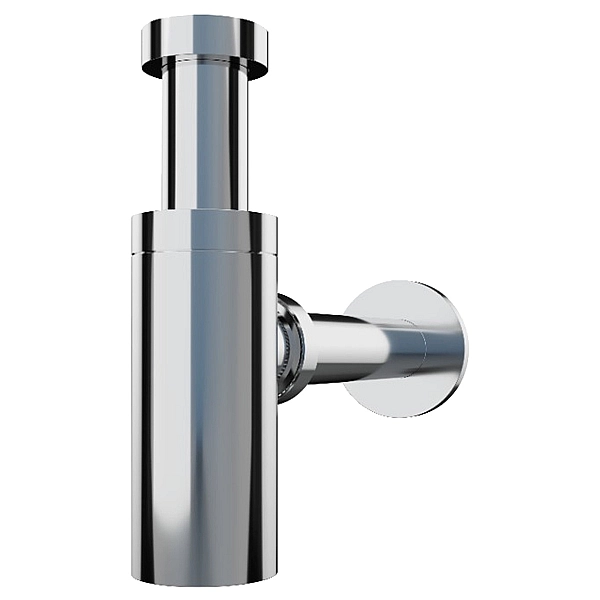 DVPL001 Дизайнерський пластиковий сифон для раковини 1 1/4, випуск 32мм, хром (1 сорт) - Фото - 2