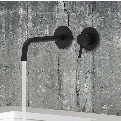 LIG007NO70 LIGHT Змішувач раковини, вилив 245мм чорний (1 сорт) - Фото - 3