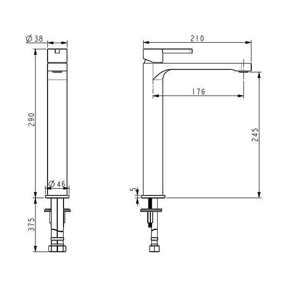 84X11110 LAGUNA Високий змішувач д/раковини (1 сорт) - Фото - 2
