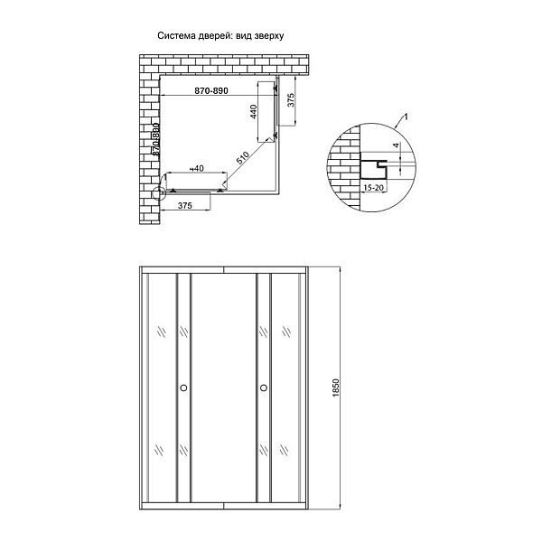 Душевая кабина Lidz Wawel SC90x90.SAT.LOW.FR, стекло Frost 4 мм без поддона - Фото - 2