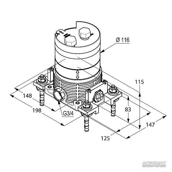 88088 Внутрішня частина д/змішувача з підлоги (1 сорт) - Фото - 3