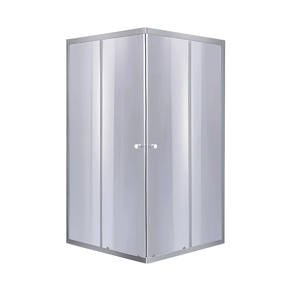 Набор Lidz душевая кабина Wawel SC80x80.SAT.LOW.GR, стекло тонированное 4 мм + поддон Mazur - Фото - 3