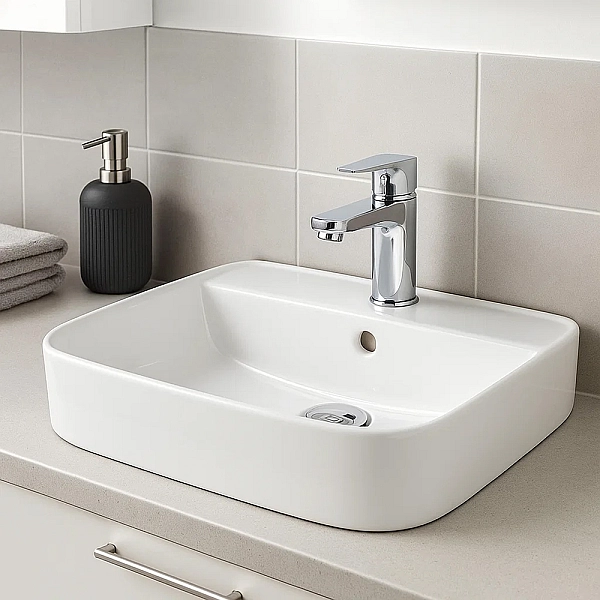 1711040 Quadra Раковина на стільницю, 1 отв.під змішувач,  білий глянець (1 сорт) - Фото - 3