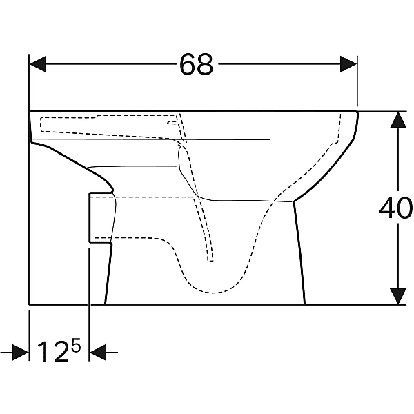 500.152.01.1 Selnova Square Унітаз підлоговий, прямокутний, Rimfree, з горизонтальним випуском, колір білий глянець (1 сорт) - Фото - 5