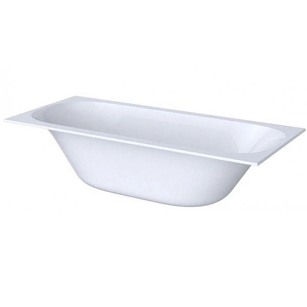 554.004.01.1 Soana Ванна прямокутна 180x80см, тонкий край, злив та перелив по центру, з ніжками, колір білий (1 сорт) - Фото - 2