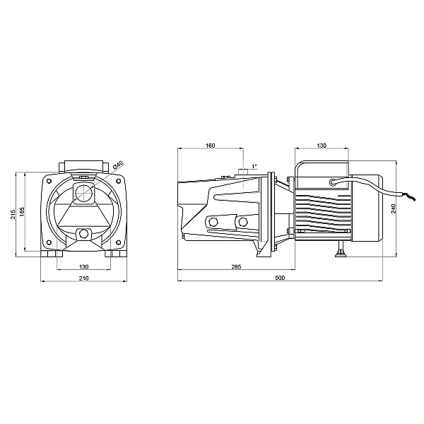 Насос самовсасывающий центробежный Thermo Alliance D-JSWm-15M 1,1 кВт - Фото - 2
