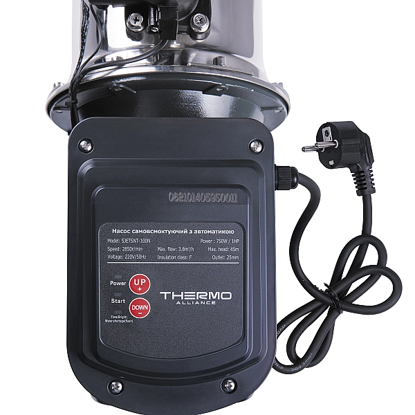Насос поверхневий самовсмоктувальний з термодатчиком Thermo Alliance SJETS-100NT 0,75 кВт - Фото - 4