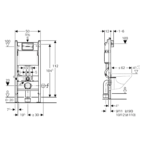 458.126.00.1 Duofix Комплект (3в1) інсталяції д/унітазу (1 сорт) - Фото - 5