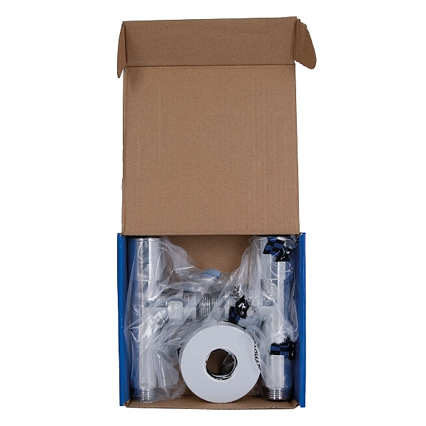 Комплект кранов Thermo Alliance Standart 1/2" НР для полотенцесушителя угловой SF395W15 - Фото - 6