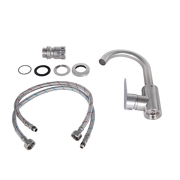 Змішувач для кухні Lidz Vida 015F2 (k35) LDVID015F2NKS43353 Nickel - Фото - 3