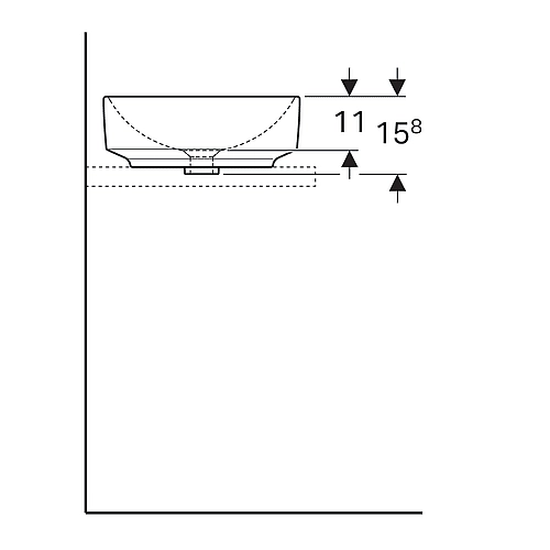 500.768.01.2 VariForm Умивальник круглий d=40см, що вбуд.на стільницю, без отв. під змішувач, без перелива, білий глянець (1 сорт) - Фото - 5