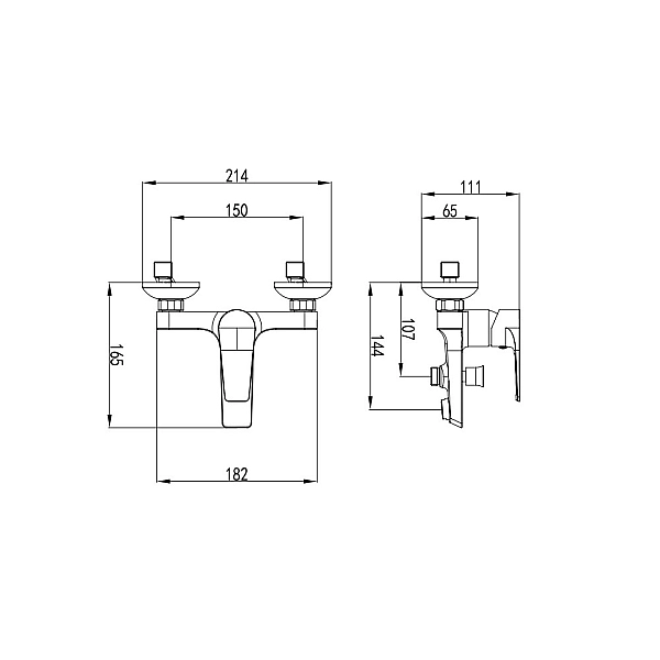 47565162 UNIVERSAL Набір змішувачів (Змішувач для ванни, для раковини, донний клапан, ручний душ, шланг, штанга) (1 сорт) - Фото - 3