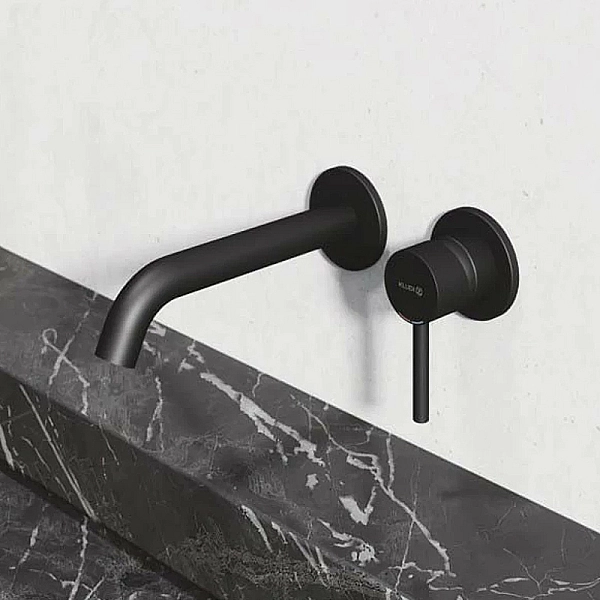 382453976 BOZZ Змішувач для раковини зі стіни, чорний мат (1 сорт) - Фото - 4