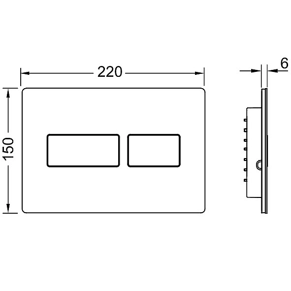 9240430 TECEsolid Панель змиву для унітазу, нержавіюча сталь (1 сорт) - Фото - 3